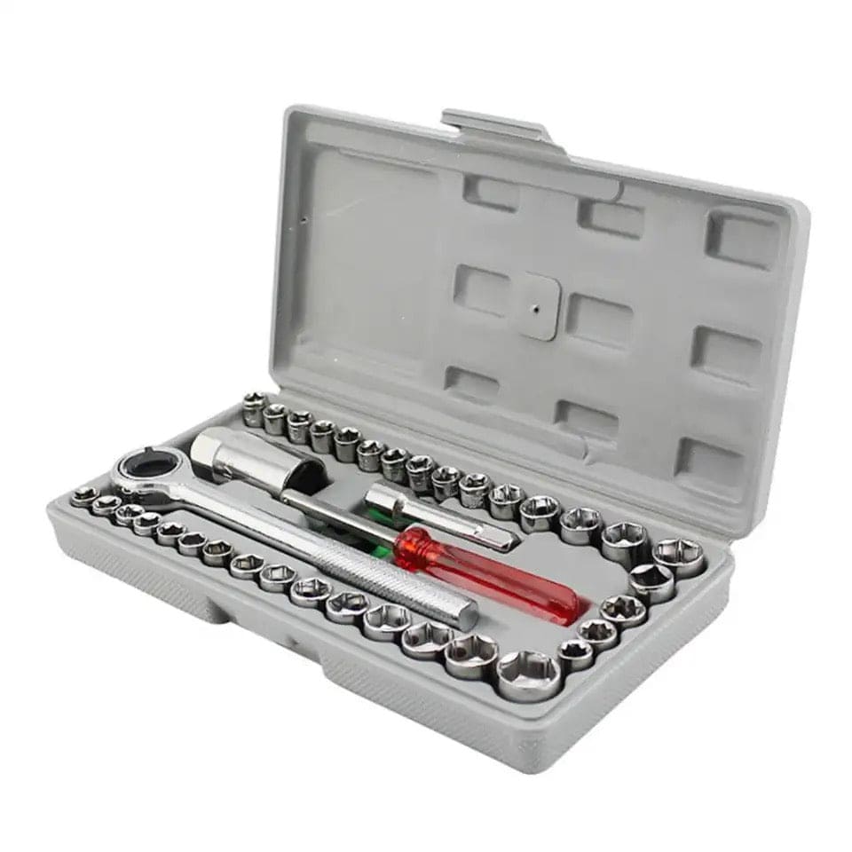 40 Pcs Socket Wrench, Automobile Maintenance & Repair Tools, Car Sleeve Tool Combination Set, Aiwa Combination Tool Set, Socket Organizer Kit With Combination Torque and Insulated Handles, Metric Socket Set 40 Pcs Socket Wrench, Automobile Maintenance & Repair Tools, Car Sleeve Tool Combination Set, Aiwa Combination Tool Set, Socket Organizer Kit With Combination Torque and Insulated Handles, Metric Socket Set